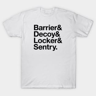 Gears Of War Helvetica Light: Barrier Decoy Locker Sentry T-Shirt